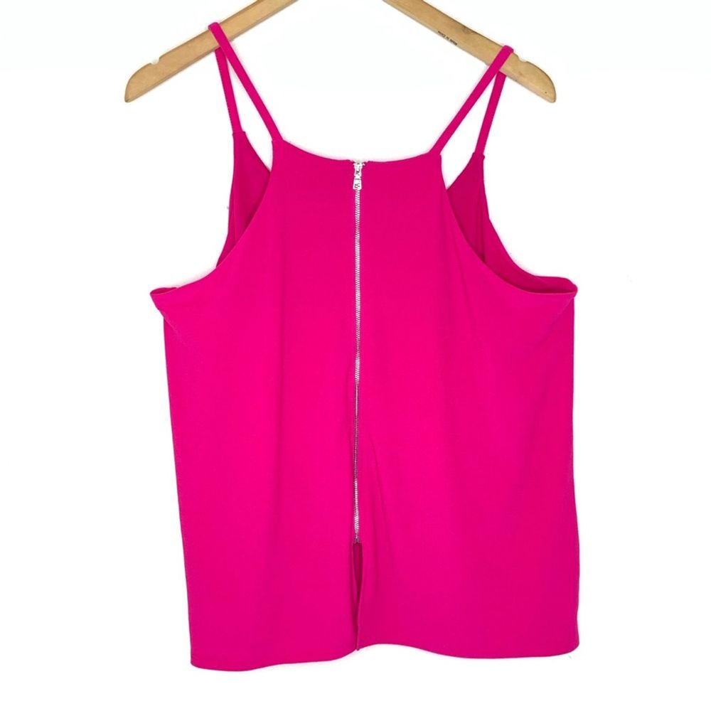 Bar III Pink Zip Back Cutout Tank Top XL - Picture 3 of 10